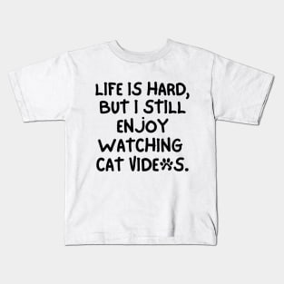 Cat videos are the best. Kids T-Shirt